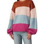MINKPINK  Cozy Up With Me Slouchy Sweater Large‎ Colorblock  Multi Photo 0