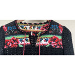 Free People Women Boho Crochet Sheer Wool Sweater Floral Multicolor Medium Beach Photo 2