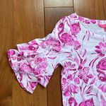 Lilly Pulitzer Lula Dress Coral Reef Tint Flamingle Engineered Waffle sleeves S Photo 7