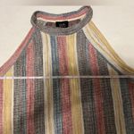 W5 by Anthropologie Multicolor Striped Fringed Hem Sleeveless Tank Top size XL Photo 4