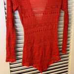SM seven to midnight red knit long sleeve bodysuit Photo 3