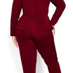 City Chic New! Alice Jumpsuit claret, plus size 24 Photo 0
