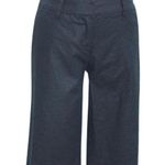 Cache Black Stretch Linen Blend City Short Pant Bermuda Walking $88 NWT Photo 0