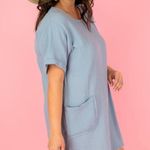 JODIFL Flaunt Boutique | Blue gauze textured dress Photo 1
