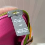Aerie High Waisted Contrast Stripe Bikini Bottoms Size XS Swimsuit Pink Summer Photo 3
