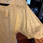 Madewell ivory Eyelet Tassel-Tie Mini Dress sz 10 cream dress Photo 6