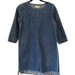 Madewell  Denim Frayed Step-Hem Dress Cascade Wash Blue, Sz S Photo 6