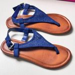Arizona Jeans Arizona Jean Co Women's Zari Cobalt Ankle Strap Perforated Design Sandals Sz 7 Photo 0