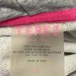 Terez  Gray Pink Heather Pocket Logo Oversized Pullover Sweatshirt Size S Photo 2