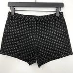 Very J New Shiny Stitch Textured Weave Shorts Black Photo 1