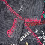 Vintage Victoria Jones Black Holiday Christmas Embroidered Cardigan Sweater Photo 11