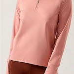Athleta NWT  Women's Whistler Half Zip color‎ Conch Pink M Size Small $119 Photo 0