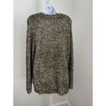 Silence + Noise Women's Gold SilverMetallic Foil Fuzzy Sweater, , Sz: M-L (b29) Photo 1