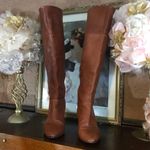 CYNTHIA VINCENT CHESTNUT BROWN LEATHER RIDING BOOTS W/HEEL (7) Photo 3
