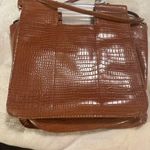 BEIS  Crossbody Tan Brown Cognac Faux Croc Crossbody Purse Bag With Trolly Sleeve Photo 6