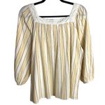 LC Lauren Conrad Lauren Conrad Size Large Top Peasant Milk Maid Prairie Netural Square Neck Boho Photo 2