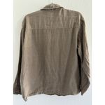 ZARA Jacket Womens Medium Brown Linen Button Down Coastal Beachy Minimalist Photo 1