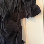 Cinq a Sept Theo 3/4 Black Jacquard Print Wrap Top Size XS Photo 5