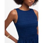 Madewell  The Petite Melody Scoopback Smocked Midi Dress Blue Moon Small NWT Photo 5