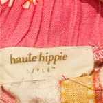 Haute Hippie  linen blend pink, white & orange paisley harem pants. Est. small Photo 3