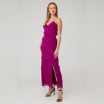 Amur Chara Ruffle Evening Gown in Purple‎ Sangria Womens Long Maxi Dress 6 Purple Photo 1