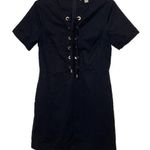 Michael Kors Michael Black Cotton Short Sleeve Dress Womens 6 Photo 0