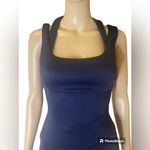Guess  Women's Dress Navy Blue Size 0 Scuba Cut-out Halter `Sheath Photo 2