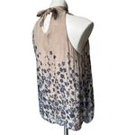 Via Signoria Silk Racerback High Neck Silk Top, Sz S Photo 4