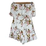 American Eagle White Floral Design Romper Jumpsuit  Outfitters Women’s Size Small Photo 5