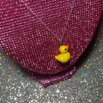 Boutique Kawaii Rubber Duck Sterling Silver 925 Necklace Lolita Egirl yellow jewelry Y2K Photo 11