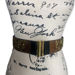 BCBGMAXAZRIA black gold sequin stretch belt Photo 3