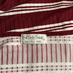 Full Circle Trends 2/15 burgundy, and white striped Tee Photo 4