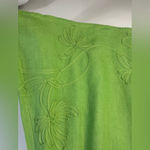 Sigrid Olsen  women knew. Green Midi A-Line Skirt Casual Resort Wear. 100% Linen. Photo 3