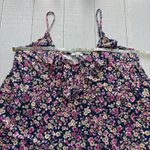 White Birch Navy Blue and Floral Tank Top Size XL Photo 5