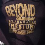 Beyond Shimmer AnaGails Ornament Sweatshirt Womens Medium Black Sequin Christmas Photo 5