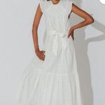 Cleobella White Malta Ankle Maxi Flowy Organic Cotton Dress W-1479 Sz L Photo 4