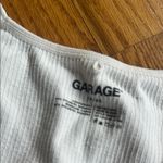 Garage  Ivory Ribbed V-Neck Tank Top Photo 2