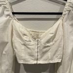 Urban Outfitters Antique White Puff Long Sleeve Corset Top Photo 2