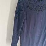 Boden Embroidered Navy Blue Sweatshirt Material Dress Size 2 Photo 4