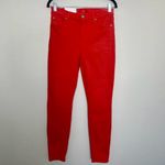 7 For All Mankind Jen 7 By  Women's Ankle Skinny Jeans Pants Size 4 27 NWT Red Photo 2