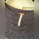 Free People Free‎ People Women’s Boho Black Crochet Knit Sweater Top Size XS Photo 1