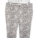 C Est. 1946 Denim Skinny Cropped Pants Capri Zebra Print Womens Contemporary 14 Photo 2