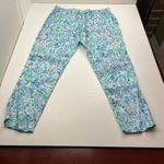 Lilly Pulitzer Lilly Pulitzer Taron Pull On 100% Linen Pants Surf Blue Soleil It On Me Size XL Photo 2