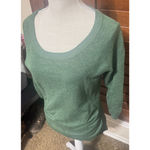 89th & Madison Women’s Sweater Kelly Green sz L soft knit pullover ruched sides Size L Photo 2