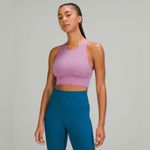 Lululemon Ebb To Train Bra Jubilee Dusky Lavender Seamless High Neck Size 12 Photo 4