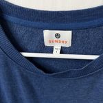 Sundry  Blue Long Sleeve Top Sweatshirt Size 1 Small $128 Originally Made In USA Photo 2