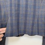 Marissa Webb | Plaid Waist Length Button Front Boy Blazer in Gray/Blue Sz Small Gray Photo 13