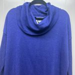 Andrew Marc  Cowl Neck Ribbed Blue Women's Sweater Size Medium 3/4 Sleeve Photo 2