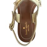 Kate Spade  Sandals Womens 7.5M Flat Metallic Shoes Bow Slingback Summer Gold Photo 10