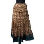 Cache Silk Animal Evening Day Skirt Boho Hippie Lined Drawstring New $138 NWT Photo 5